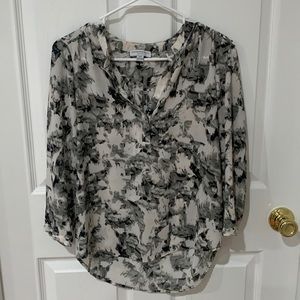 Black, Gray, and Light Pink Blouse